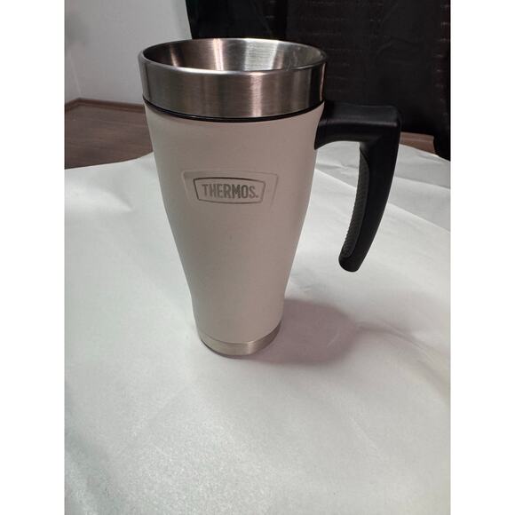 Thermos Stainless King 16 oz Vacuum Insulated Travel Mug with Handle Matte White - Picture 3 of 6